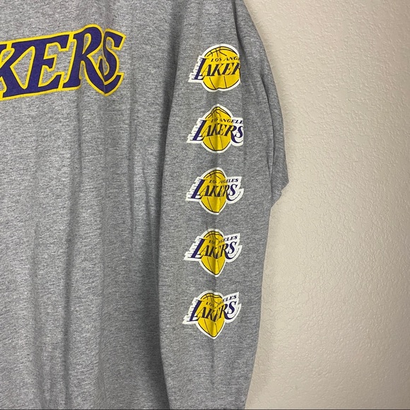 Los Angeles Lakers Reebok Vintage Long Sleeve Logo - Picture 3 of 6